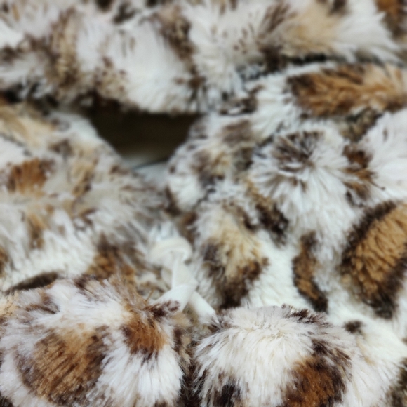 Coat - Little Girls Leopard Print Pompom Coat - Picture 2 of 9